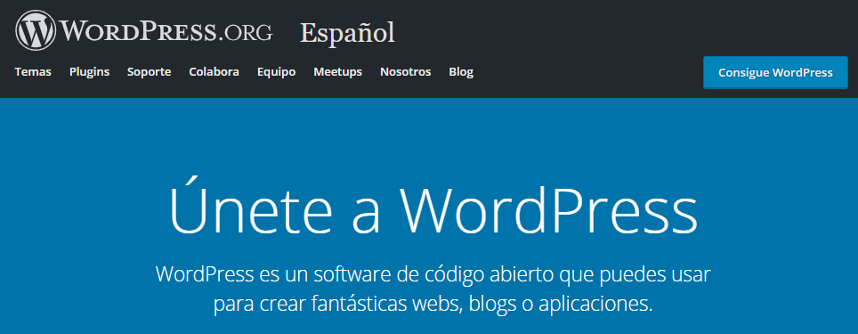 El lema de WordPress CMS