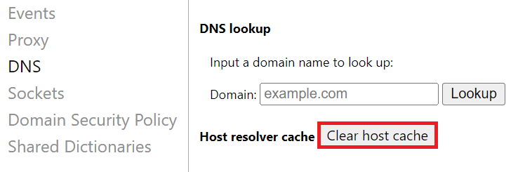 Limpiar DNS en Google Chrome