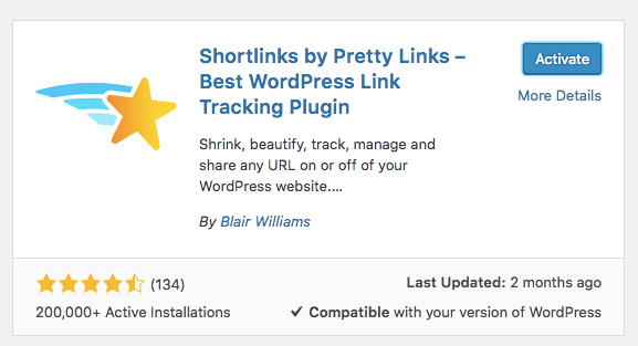 instalar pretty links