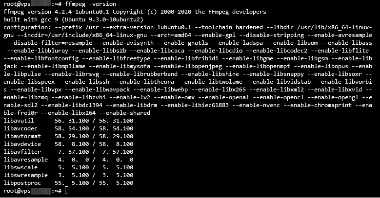 Verificar instalación de FFmpeg en Linux