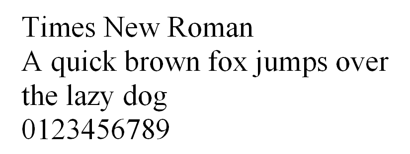 Letras y números de porexpan Tipografía Times - Id Visual