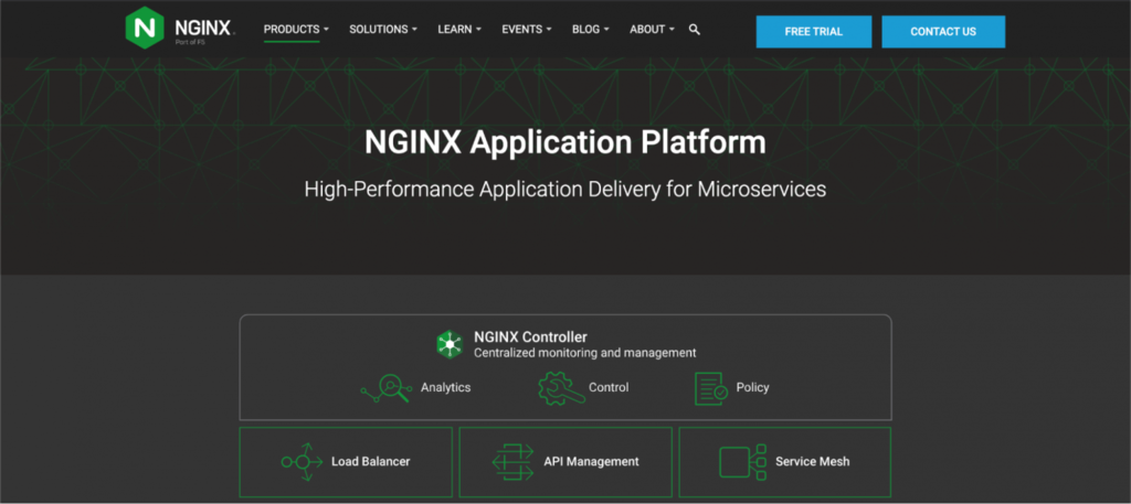 Sitio web de NGINX