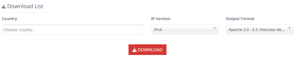 Archivo descargado desde  IP2Location Firewall IP list