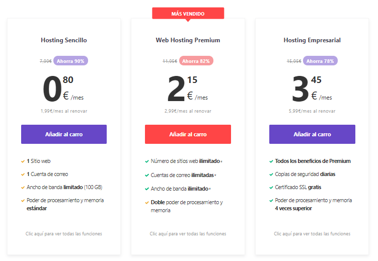 hostinger shared hosting plans