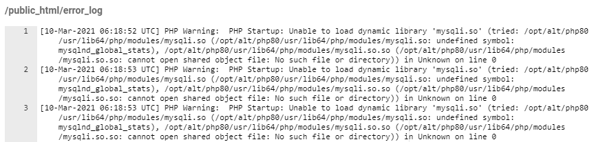 Contenido del archivo error_log