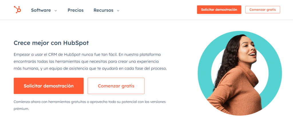 Ejemplo de software de gestión de clientes: HubSpot