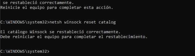 Visualización de la ventana de símbolo del sistema con el comando escrito