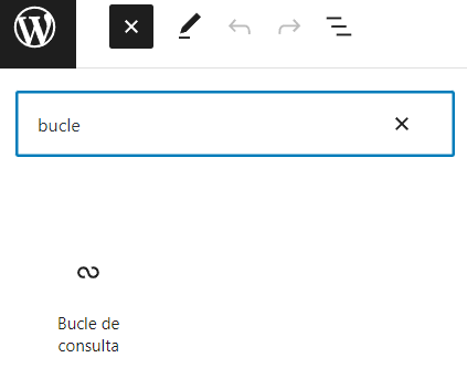 Buscar Bucle de consulta en los bloques de WordPress.
