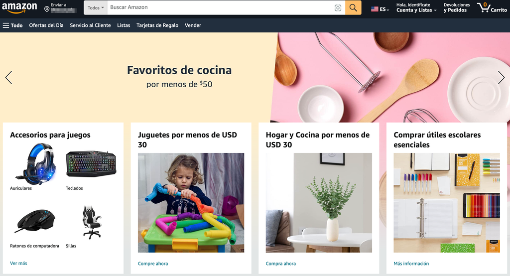 Imagen de la página de Amazon