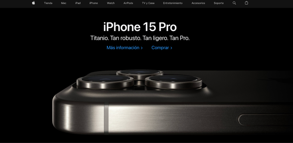 Sitio web Apple