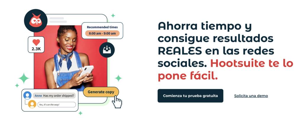 Sitio web de Hootsuite