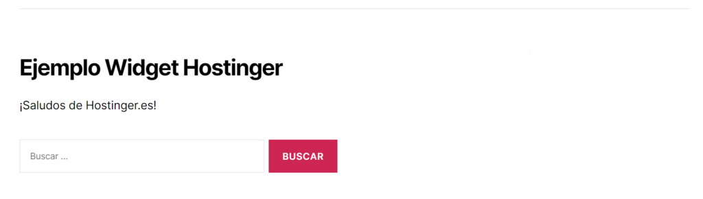 Ejemplo de widget personalizado en WordPress