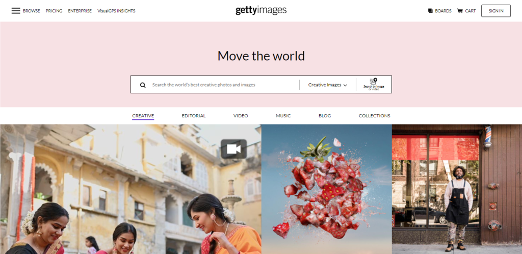 Sito web Getty Images