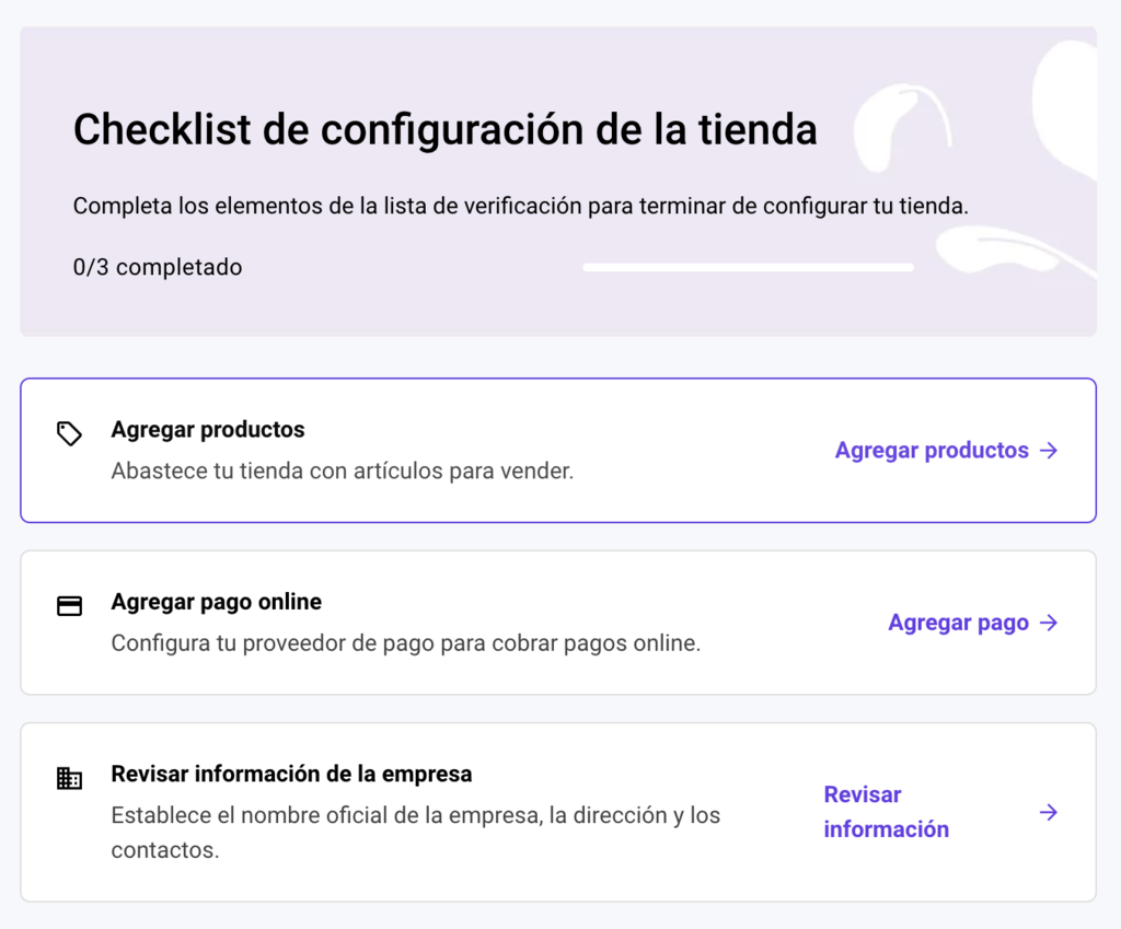 Opción de Agregar productos del Creador de páginas web de Hostinger