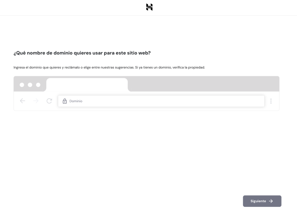 Sección para conectar el dominio a un sitio web en el Creador de Hostinger