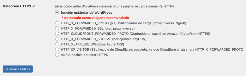 Detección HTTPS en WordPress