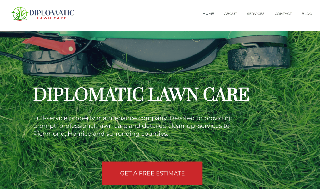Sitio web de Diplomatic Lawn Care