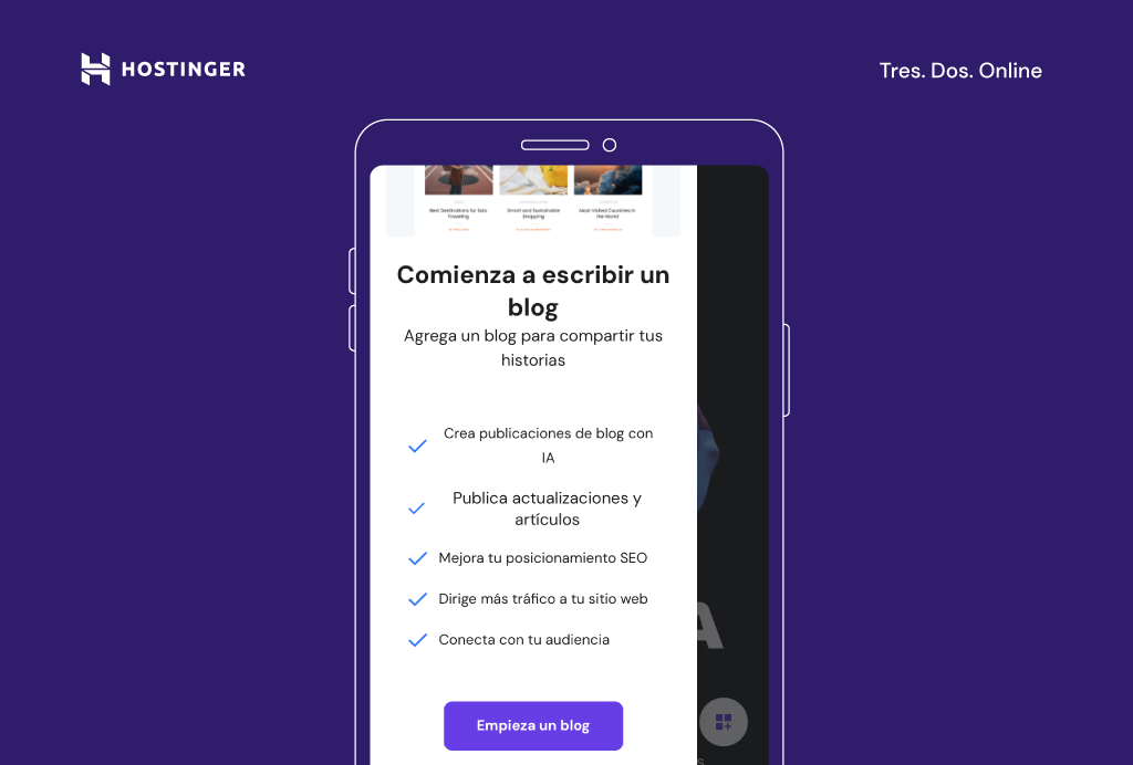 Iniciar un blog en el Creador de Hostinger