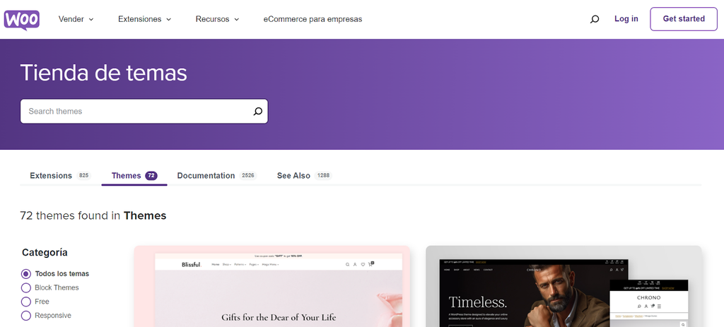 Tienda de temas de WooCommerce