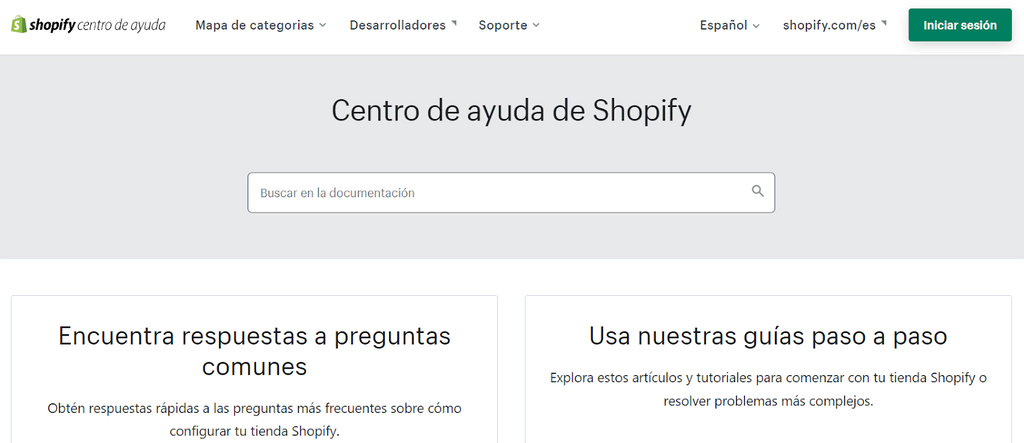 Centro de ayuda de Shopify