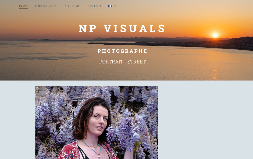 Página de inicio de NP Visuals