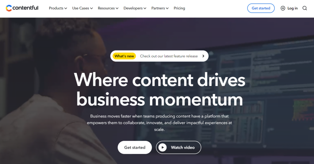 Sitio web de Contentful