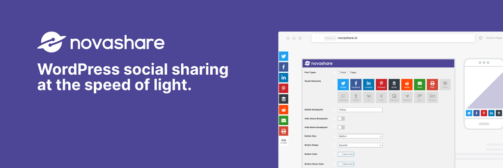 Plugin Novashare de WordPress
