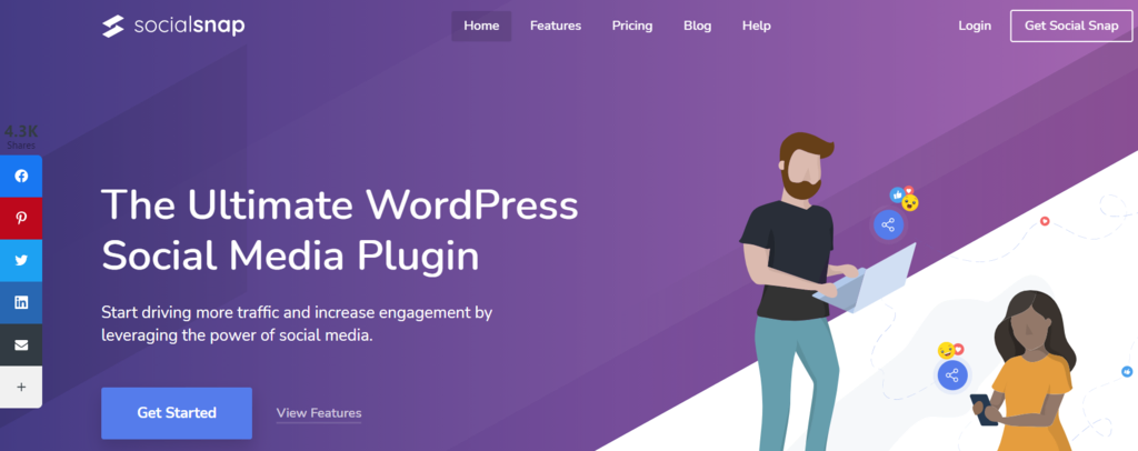 Plugin Social Snap de WordPress