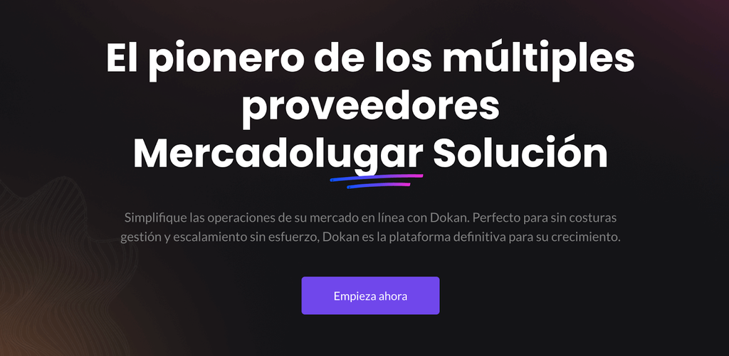 Sitio web de Dokan Cloud