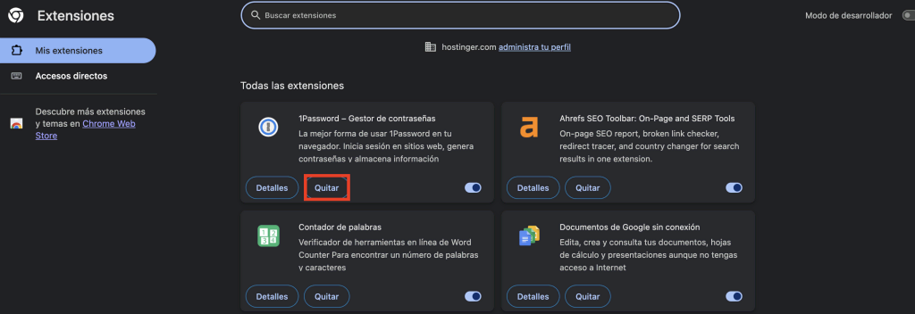 Extensiones de Google Chrome