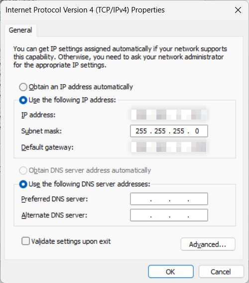 Propiedades de Protocolo de Internet versión 4 (TCP/IP)