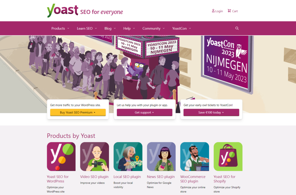 Sitio web de Yoast SEO