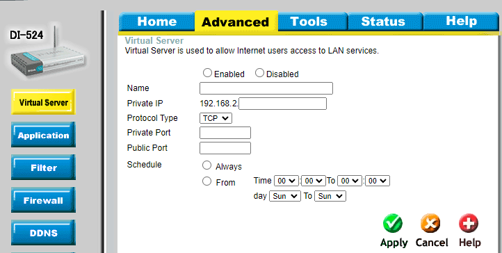 Ajustes de router D-Link