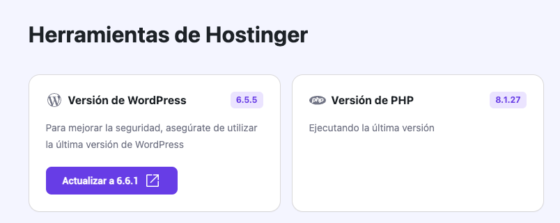 Plugin herramientas de Hostinger