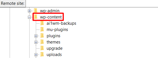 Carpeta wp-content
