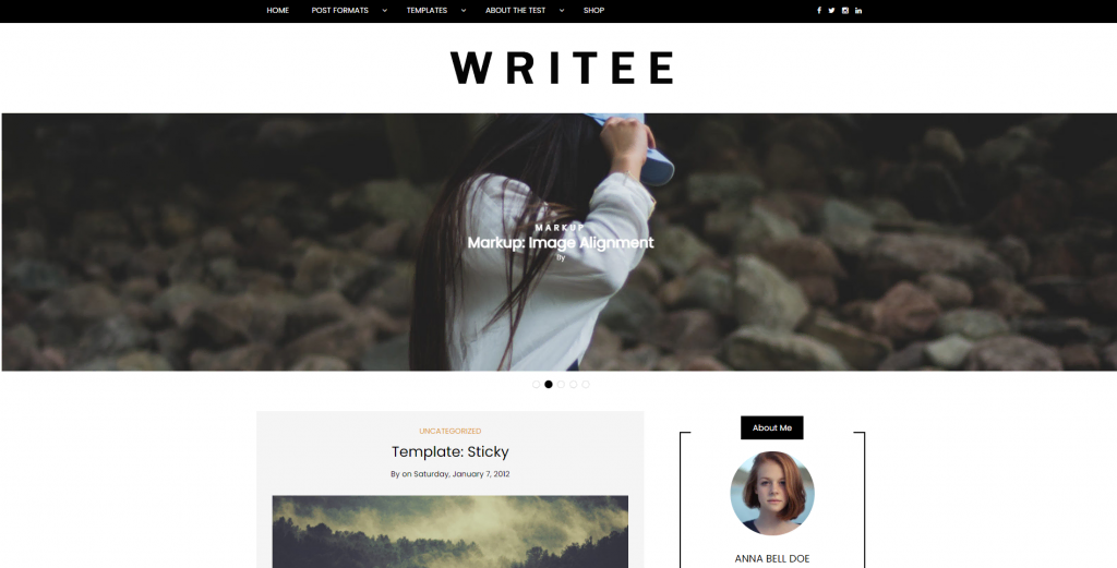 Tema Writee de WordPress