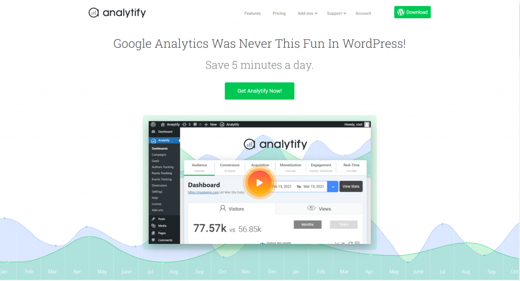 Sitio web de Analytify 