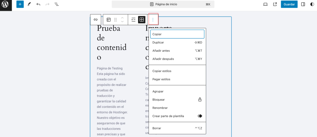 Pasos para borrar bucle de consulta en WordPress