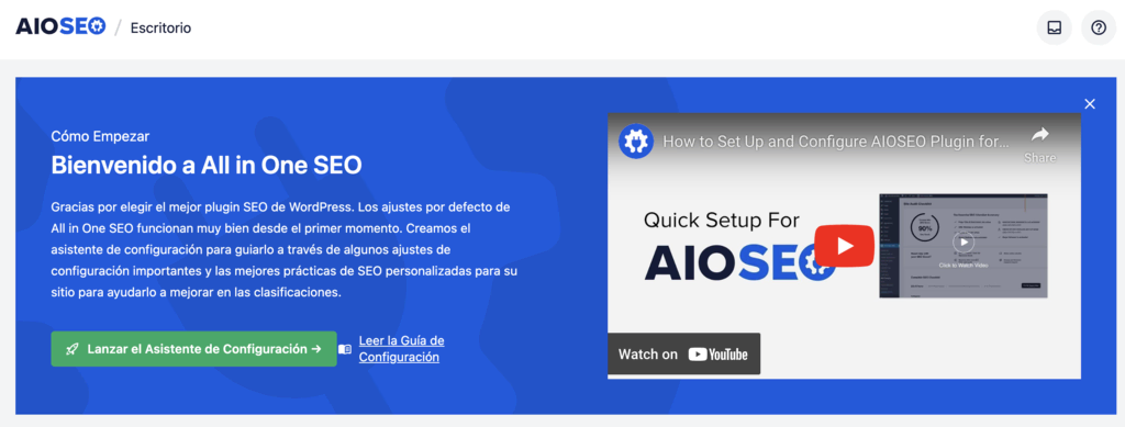 Plugin AIOSEO de WordPress