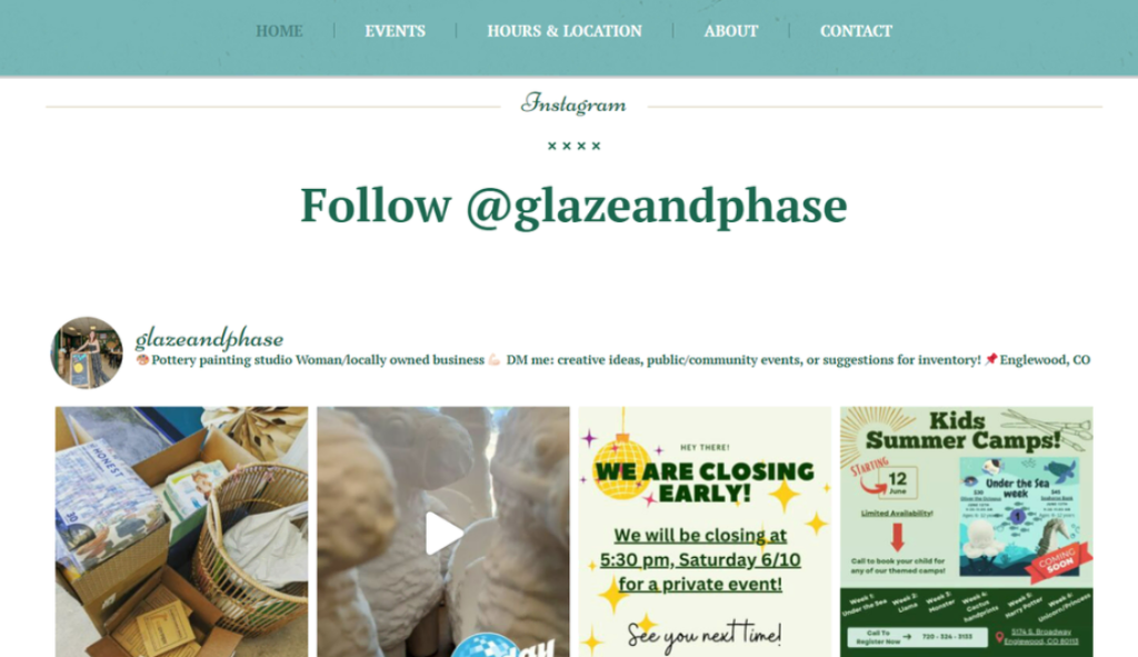 Instagram de Glaze & Phase