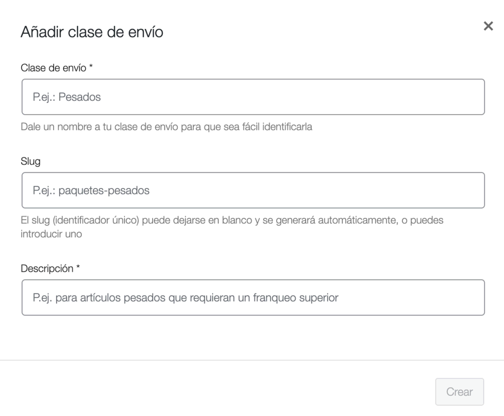 Añadir clase de envío en WooCommerce