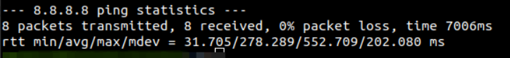 Estadísticas del ping en el Terminal de Linux