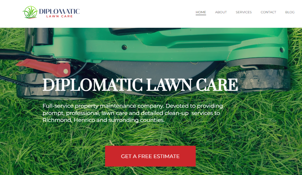 Sitio web de Diplomatic Lawn Care