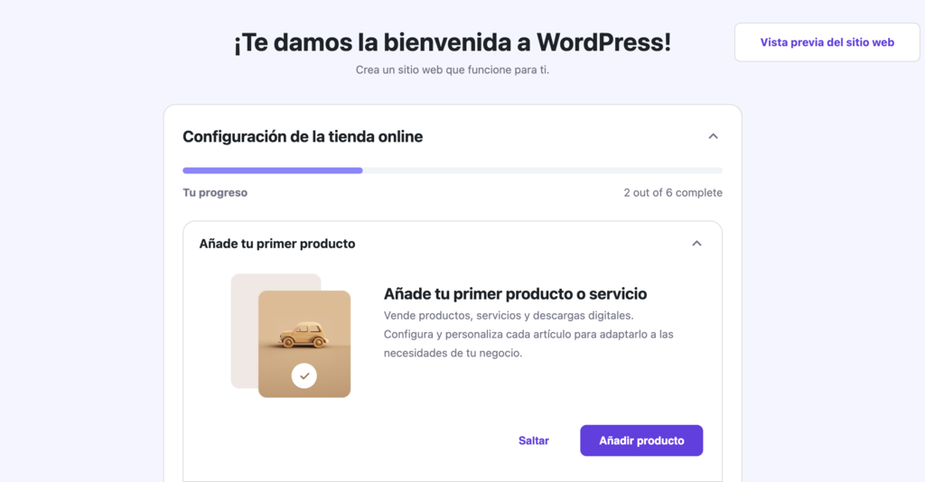 Añadir primer producto en WooCommerce