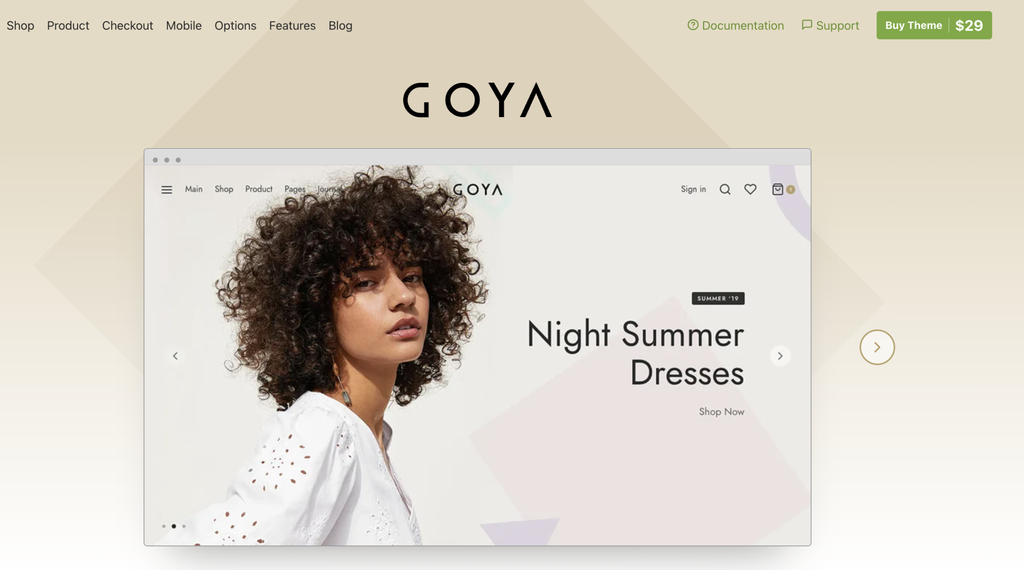 Sitio web de Goya