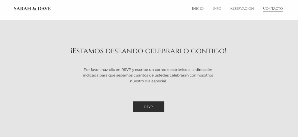 Ejemplo de web de contacto de Hostinger