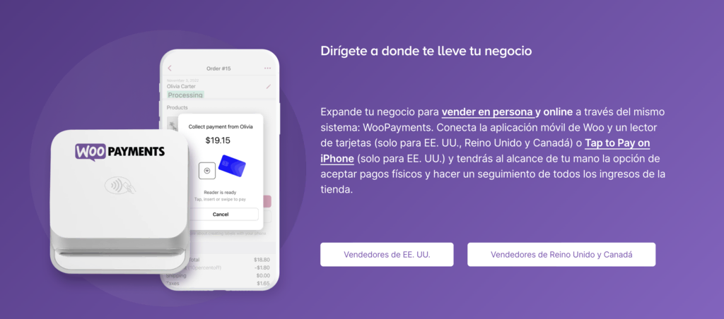 Página web de WooPayments