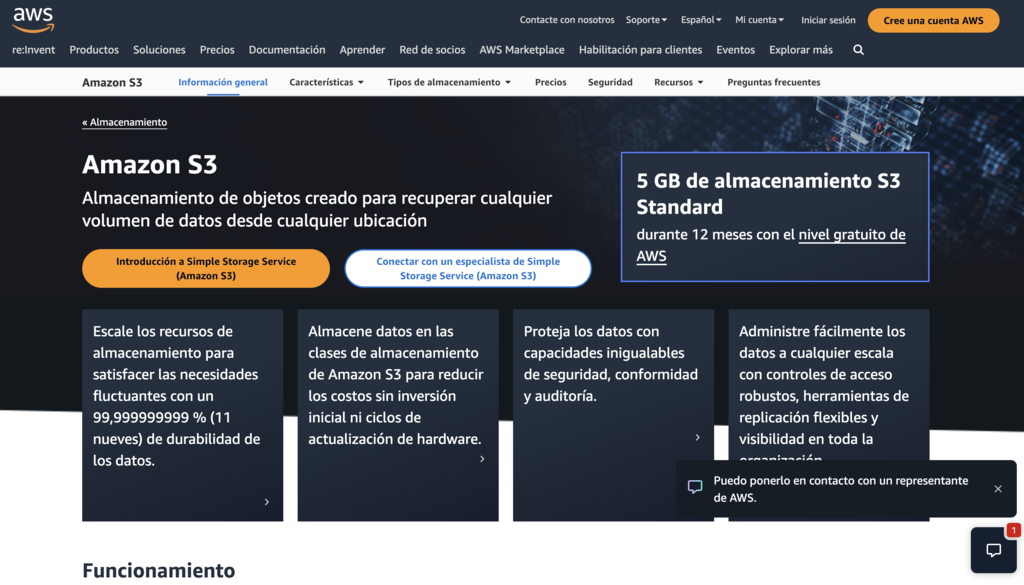 Sitio web de Amazon S3