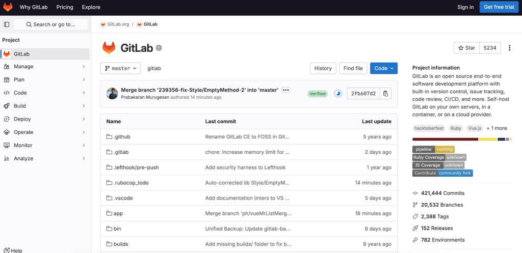 Repositorio oficial de GitLab