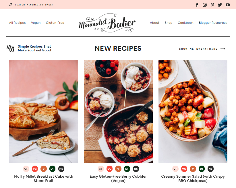 Blog de Minimalist Baker